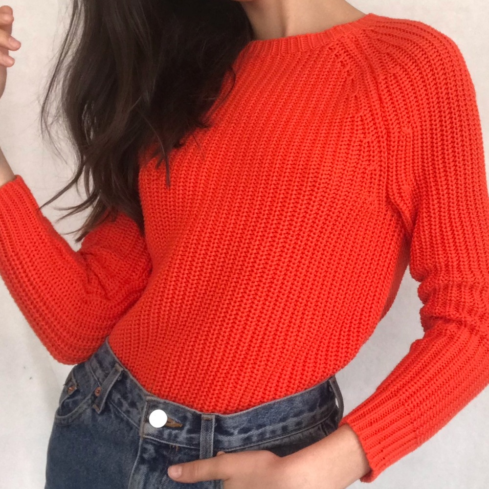 RALPH LAUREN SIZE S VINTAGE ORANGE SWEATER 🍄🍄🍄